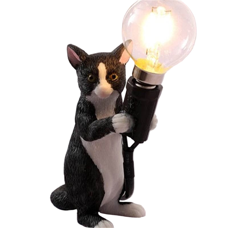 Dekorativ Bordlampe med Kattefigur 0