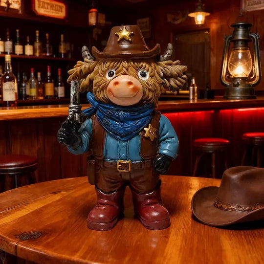 Dekorativ Cowboyfigur med Humoristisk Design 3