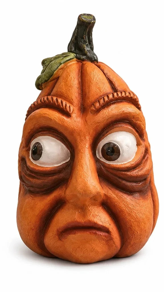 Dekorativ Gresskarfigur med Humoristisk Design 3
