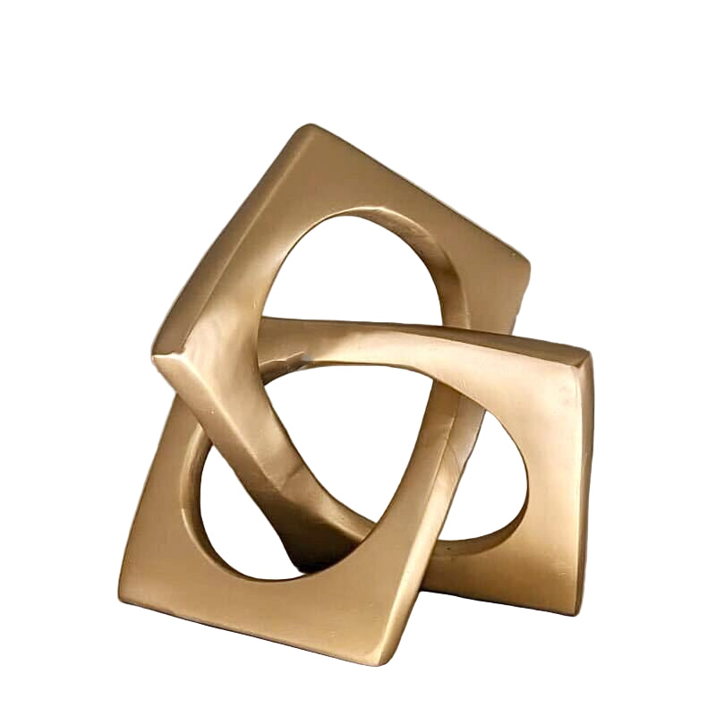 Dekorativ Knuteskulptur for Innredning med Gullfinish 0