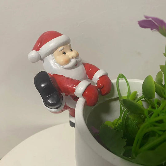 Dekorativ Snømann Plantedekorasjon Vinterstil 6