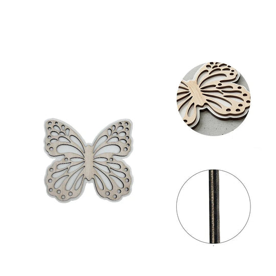 Dekorativ Sommerfuglfigur i Tre Unik Design 0