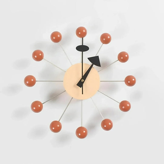 Dekorativ Veggklokke i Metall med Sunburst Design 3