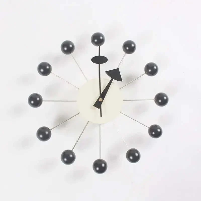 Dekorativ Veggklokke i Metall med Sunburst Design 6