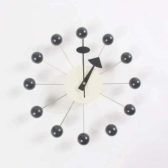 Dekorativ Veggklokke i Metall med Sunburst Design 6