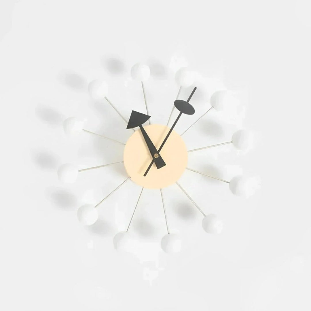 Dekorativ Veggklokke i Metall med Sunburst Design 7
