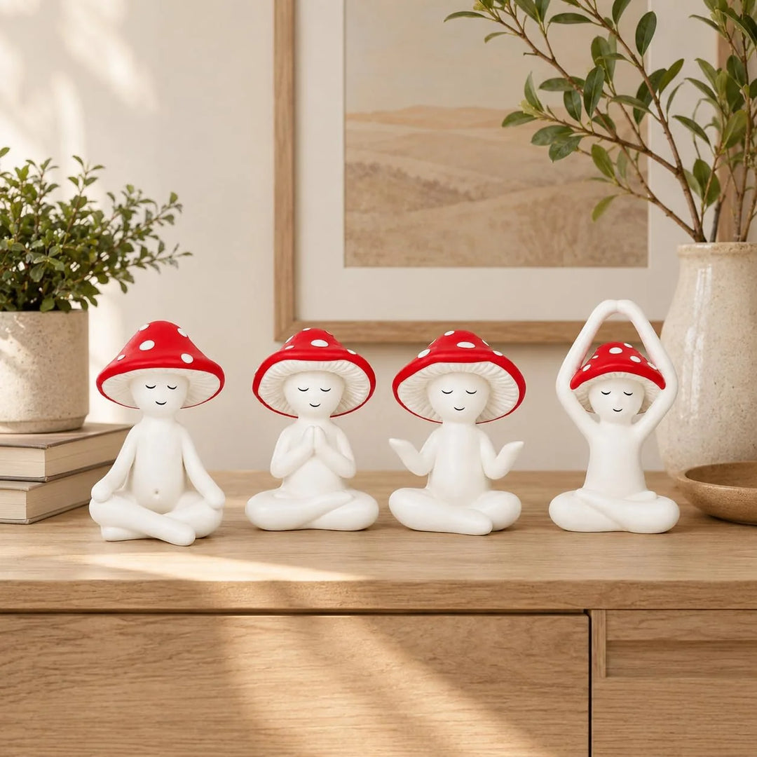 Dekorative Zen-hagedekorasjonsfigurer Lekne Sett 2