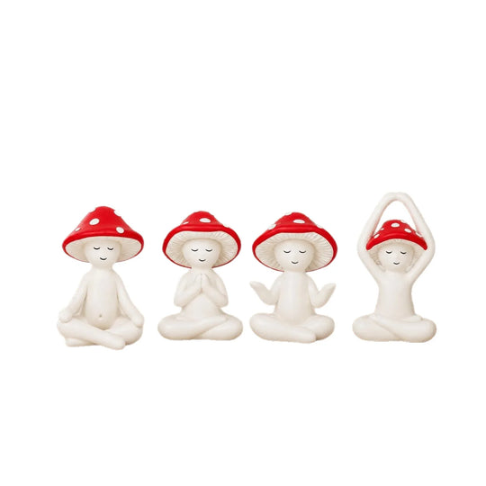 Dekorative Zen-hagedekorasjonsfigurer Lekne Sett 5