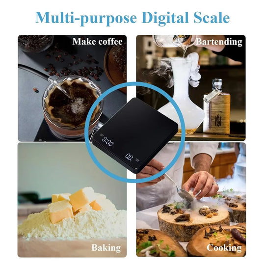 Digital Kaffevekt med Timer og LED-skjerm 2