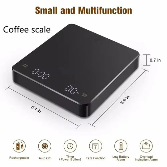 Digital Kaffevekt med Timer og LED-skjerm 4