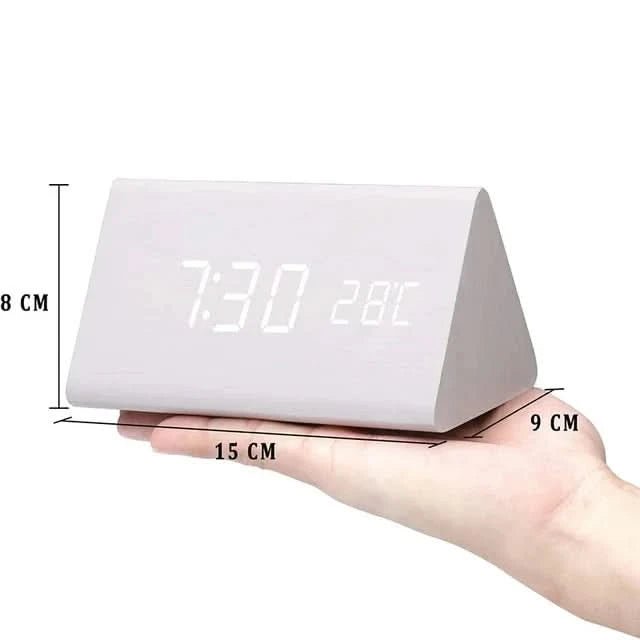 Digital Vekkerklokke Med Justerbar Lysstyrke Og Trelook Design 3