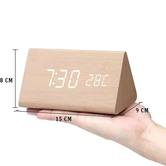 Digital Vekkerklokke Med Justerbar Lysstyrke Og Trelook Design 4