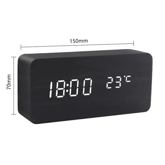 Digital Vekkerklokke Med Justerbar Lysstyrke Og Trelook Design 5