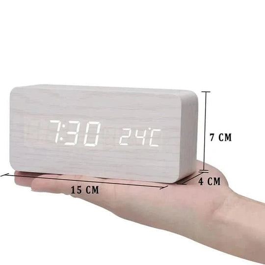 Digital Vekkerklokke Med Justerbar Lysstyrke Og Trelook Design 8