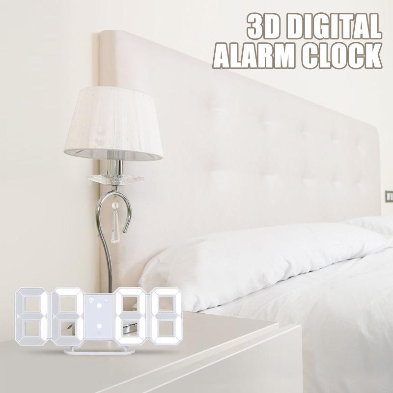 Digital Vekkerklokke Med Lys - Smart 3D LED Design For Alle Rom 4
