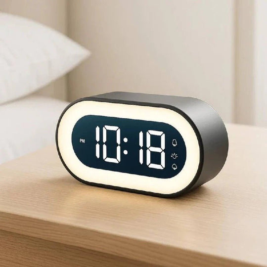 Digital Vekkerklokke med Dimmer og Nattlys 1