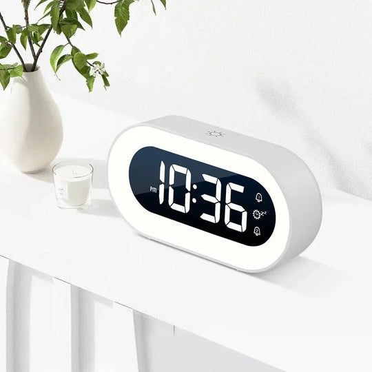Digital Vekkerklokke med Dimmer og Nattlys 2