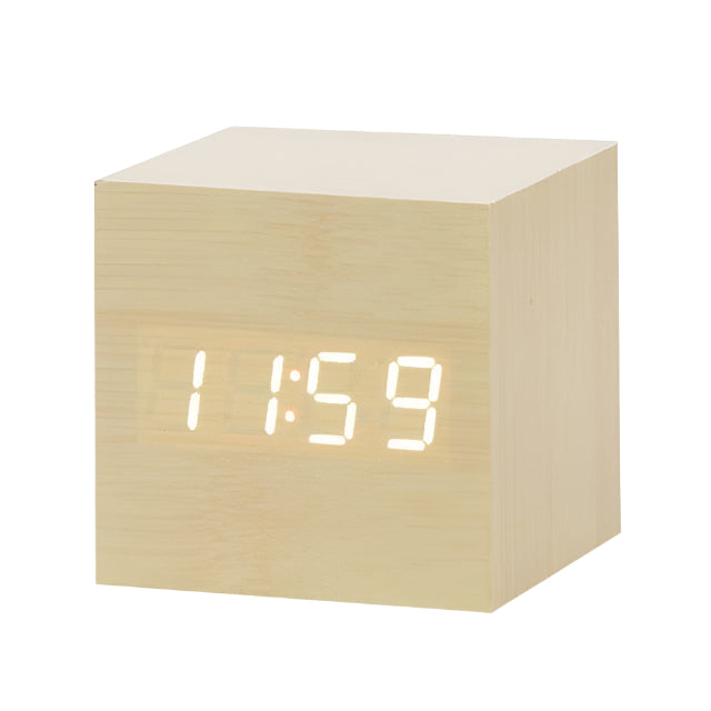Digital Vekkerklokke med Talekontroll Minimalistisk Design Plast 0