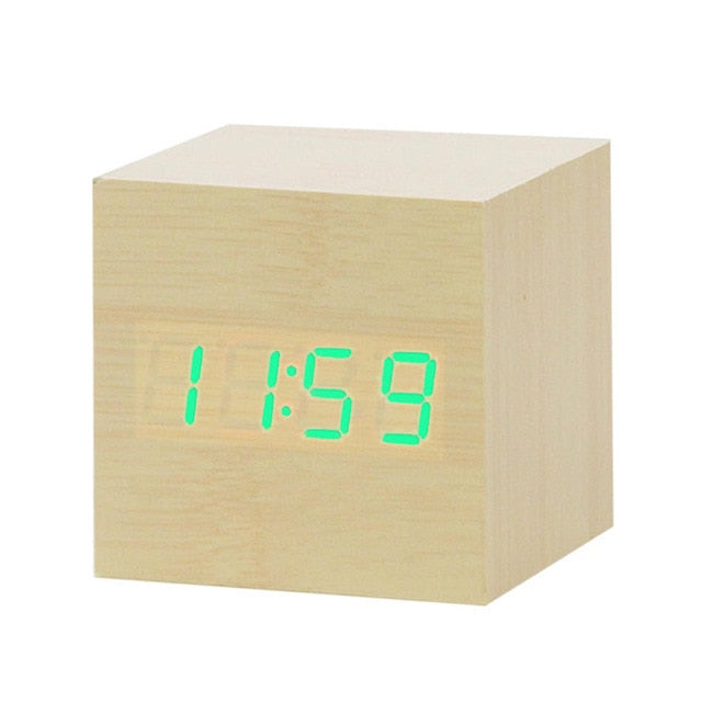 Digital Vekkerklokke med Talekontroll Minimalistisk Design Plast 1