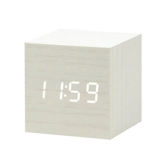 Digital Vekkerklokke med Talekontroll Minimalistisk Design Plast 10