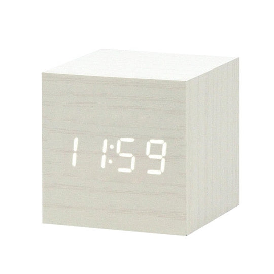 Digital Vekkerklokke med Talekontroll Minimalistisk Design Plast 10