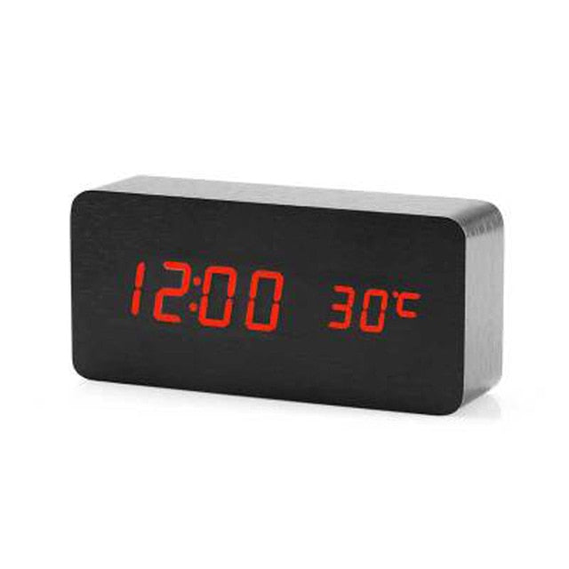 Digital Vekkerklokke med Talekontroll Minimalistisk Design Plast 11