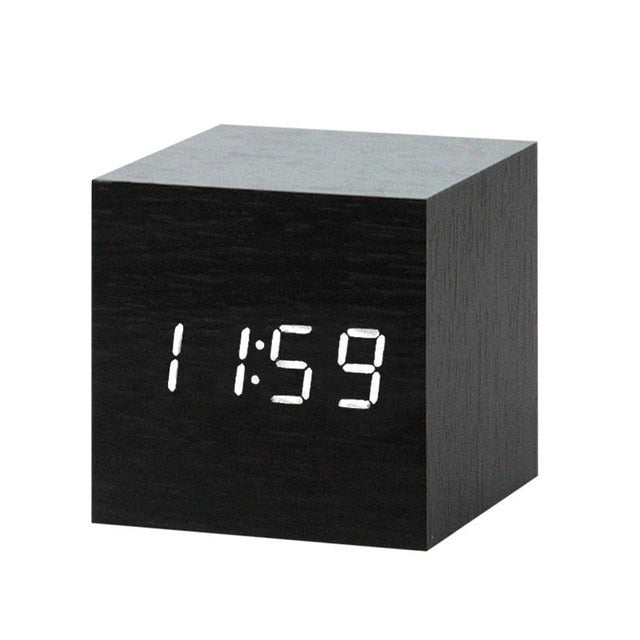 Digital Vekkerklokke med Talekontroll Minimalistisk Design Plast 15