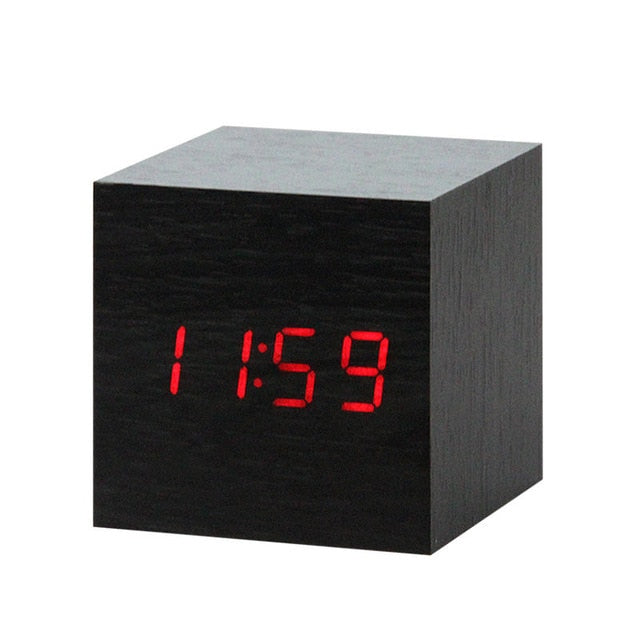 Digital Vekkerklokke med Talekontroll Minimalistisk Design Plast 16