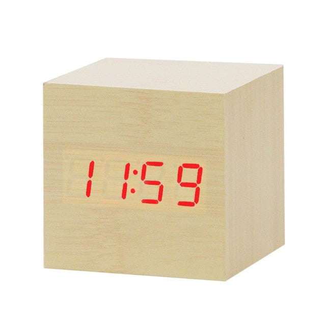 Digital Vekkerklokke med Talekontroll Minimalistisk Design Plast 4