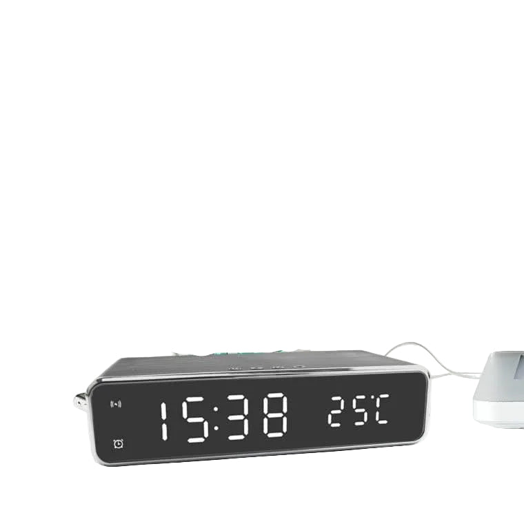 Digital Vekkerklokke med Trådløs Lader Minimalistisk Design 0