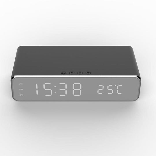 Digital Vekkerklokke med Trådløs Lader Minimalistisk Design 6