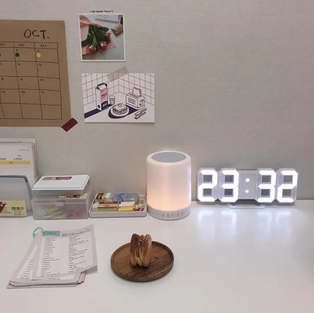 Digital vekkerklokke med 3D LED-display for moderne interiør 5