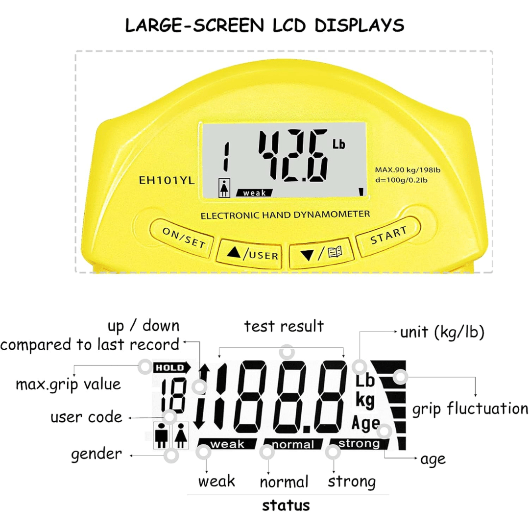 Digitalt Hånddynamometer for Grepsstyrkemåling 5
