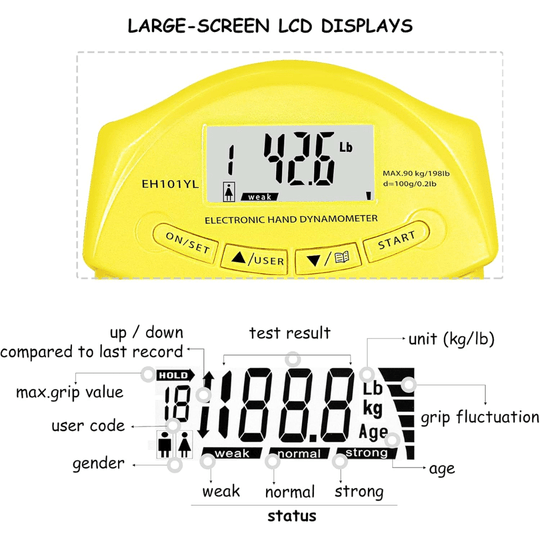 Digitalt Hånddynamometer for Grepsstyrkemåling 5