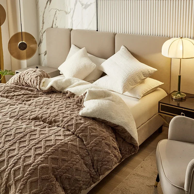 Dobbeltsidig Dynetrekk Fløyelsmyk 6