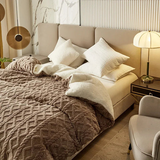 Dobbeltsidig Dynetrekk Fløyelsmyk 6