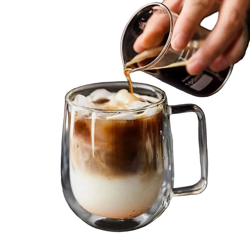 Dobbeltveggede Glasskrus for Kaffe og Te 0