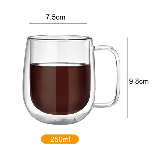 Dobbeltveggede Glasskrus for Kaffe og Te 5