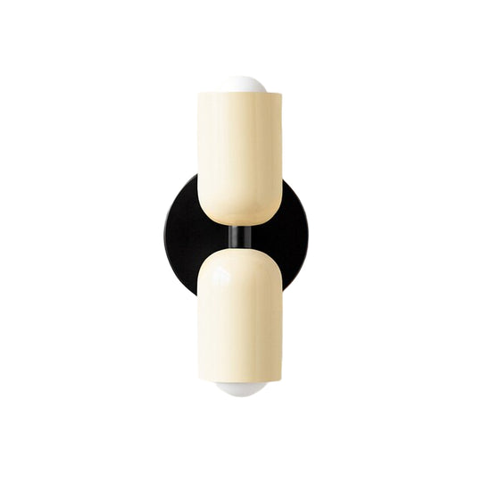 Doble LED Vegglamper Kremfarge 0