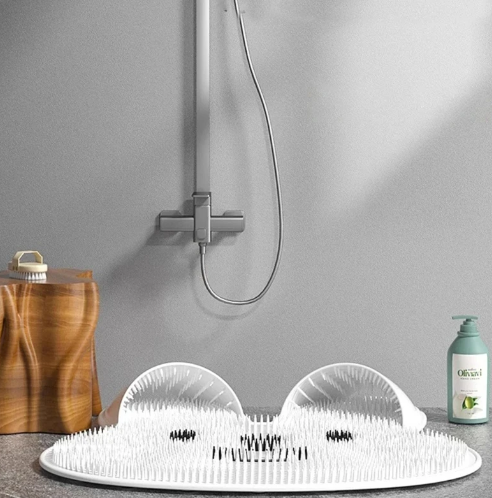 Dusjmatte med Silikonbørster og Skridsikker Design 2