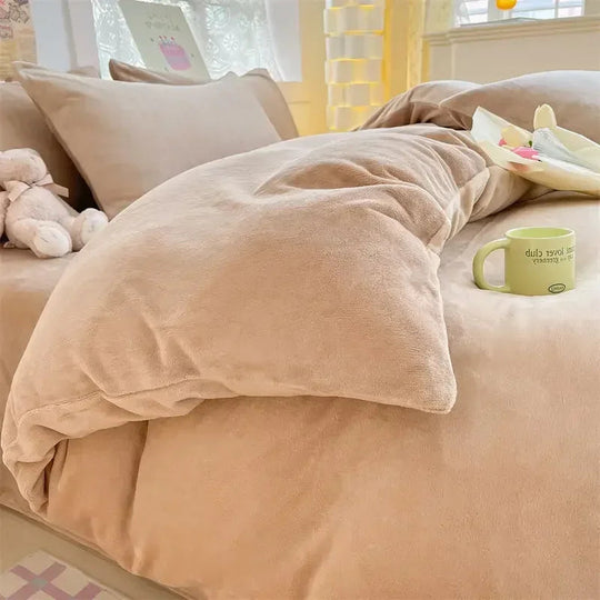 Dynetrekk Vinter Cozy Fleece Design for Dobbeltsenger og Enkeltsenger 1