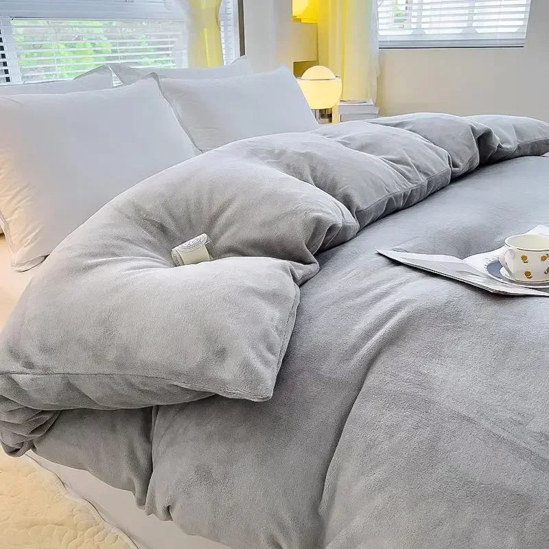 Dynetrekk Vinter Cozy Fleece Design for Dobbeltsenger og Enkeltsenger 2