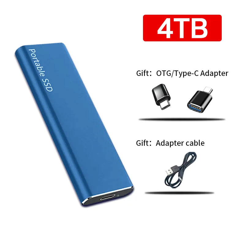 Ekstern Harddisk 4TB USB-C Portabel Lagring 7