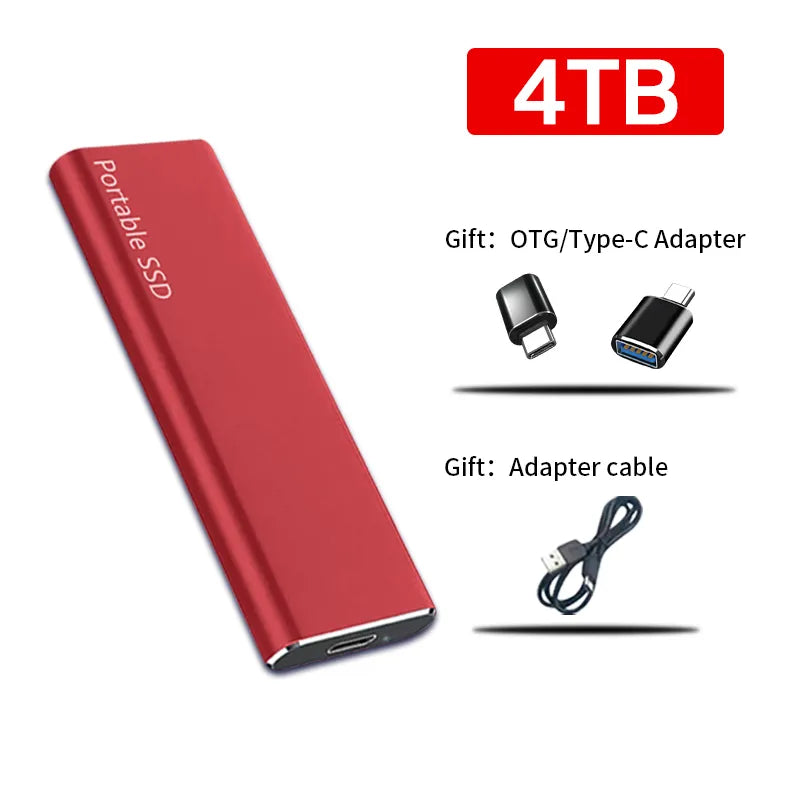Ekstern Harddisk 4TB USB-C Portabel Lagring 8