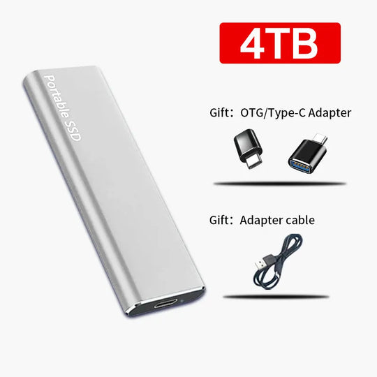 Ekstern Harddisk 4TB USB-C Portabel Lagring 9