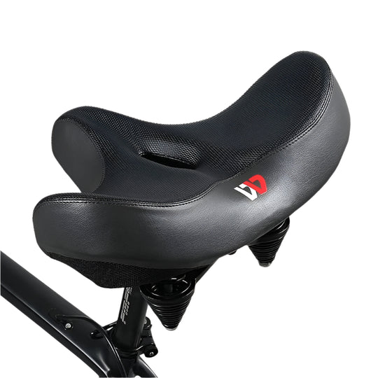 Ekstra Bred Sykkelsete Ergonomisk PU-lær med Støtdemping 0