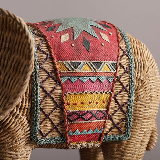 Elefantstatue i Rattan Design 3