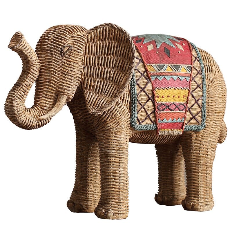 Elefantstatue i Rattan Design 6