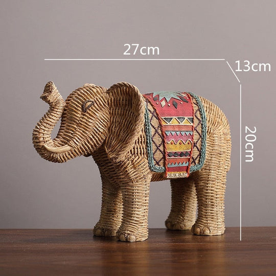 Elefantstatue i Rattan Design 7