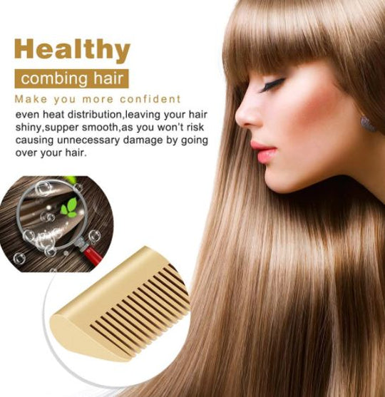 Elektrisk Hårkam for Rett Hår Med Justerbare Varmeinnstillinger 1